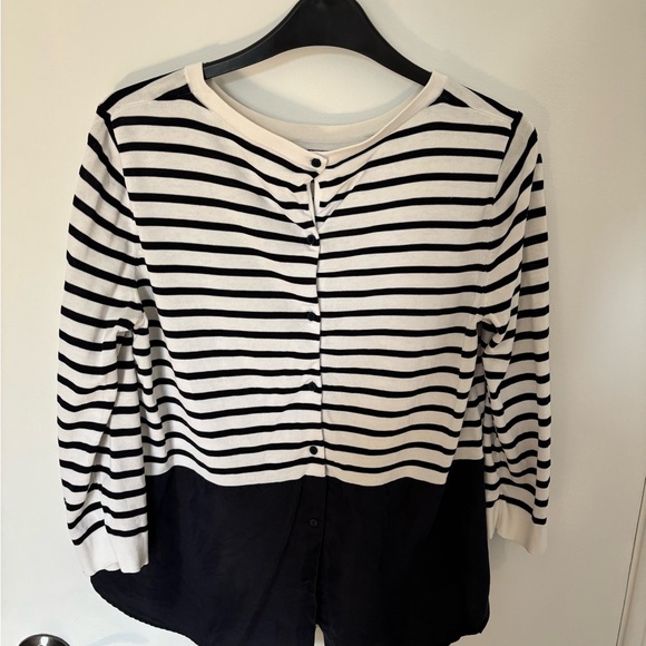 COS Navy and White Striped Blouse - Picture 4 of 4